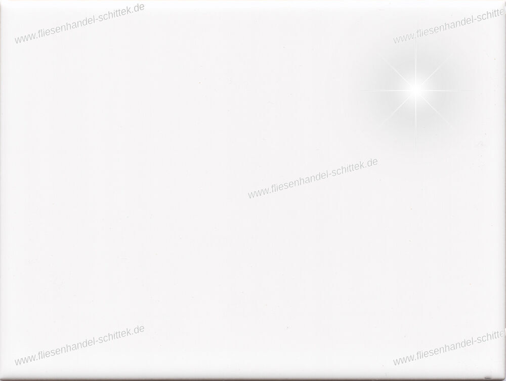 Fliese - 15 x 20 cm - IGA, 2225M Beyaz White glänzend