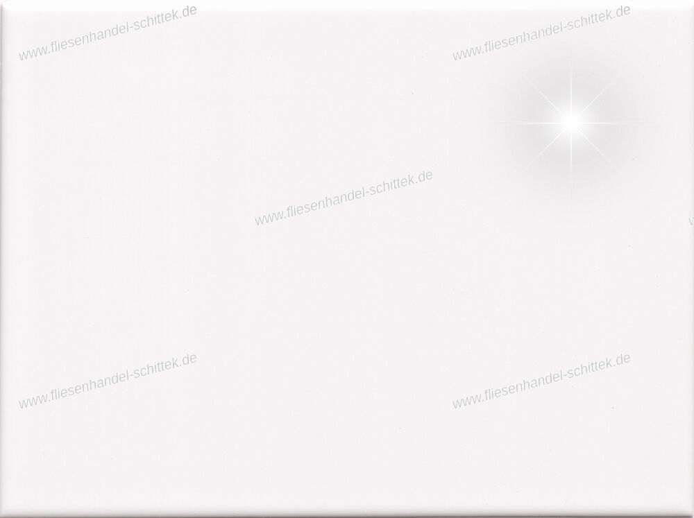 Fliese - 15 x 20 cm - Boizenburg, 533010-300 weiß uni glänzend