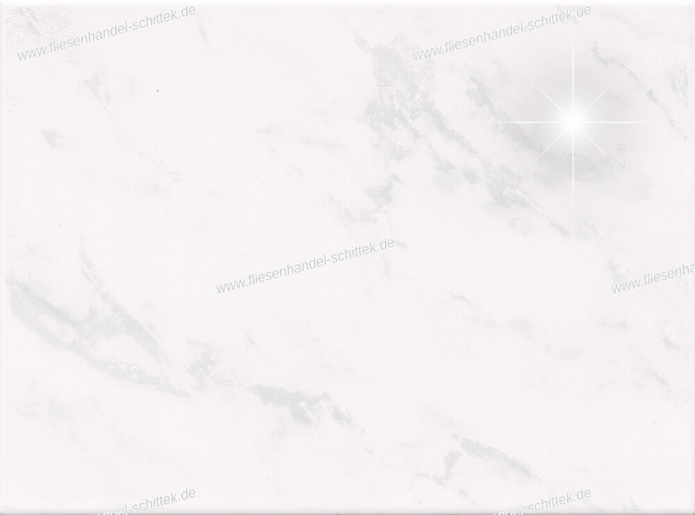 Fliese - 15 x 20 cm - Desvres, Marbre D-270 Gris weiß-grau glänzend