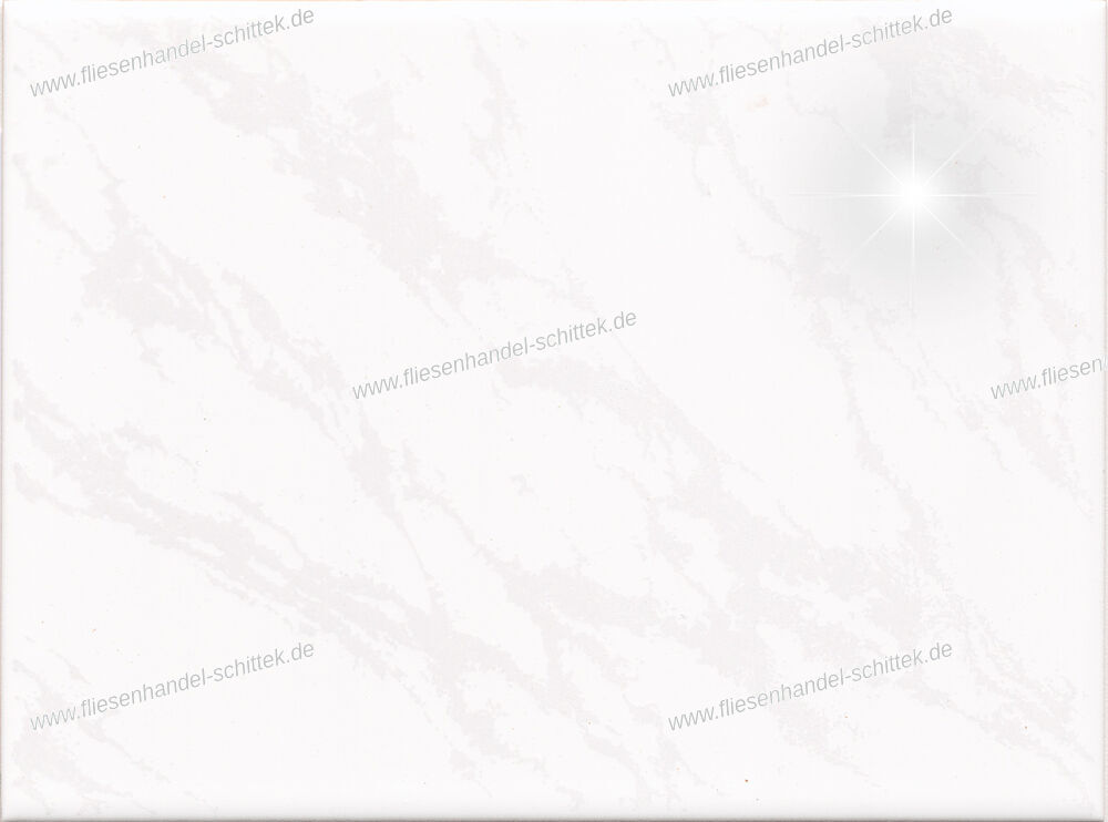 Fliese - 15 x 20 cm - Vitra, weiß glänzend grau strukturiert
