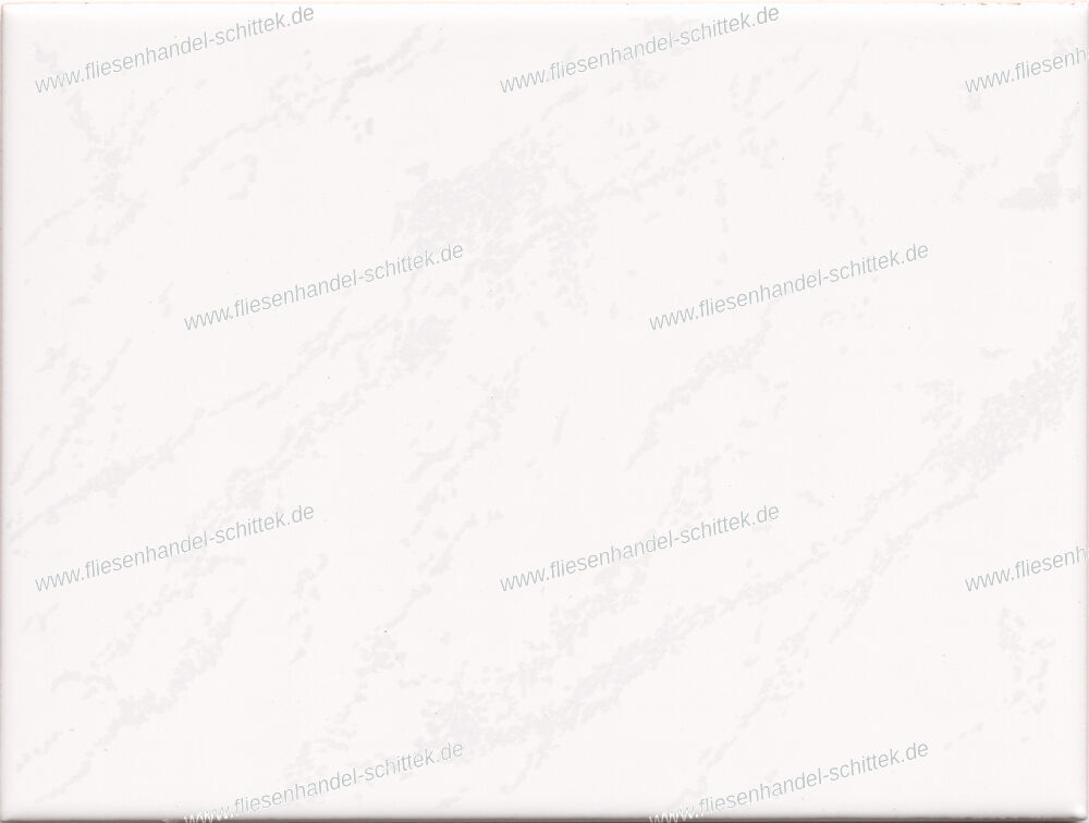 Fliese - 15 x 20 cm - Hitit Seramik, weiß-grau geflammt strukturiert