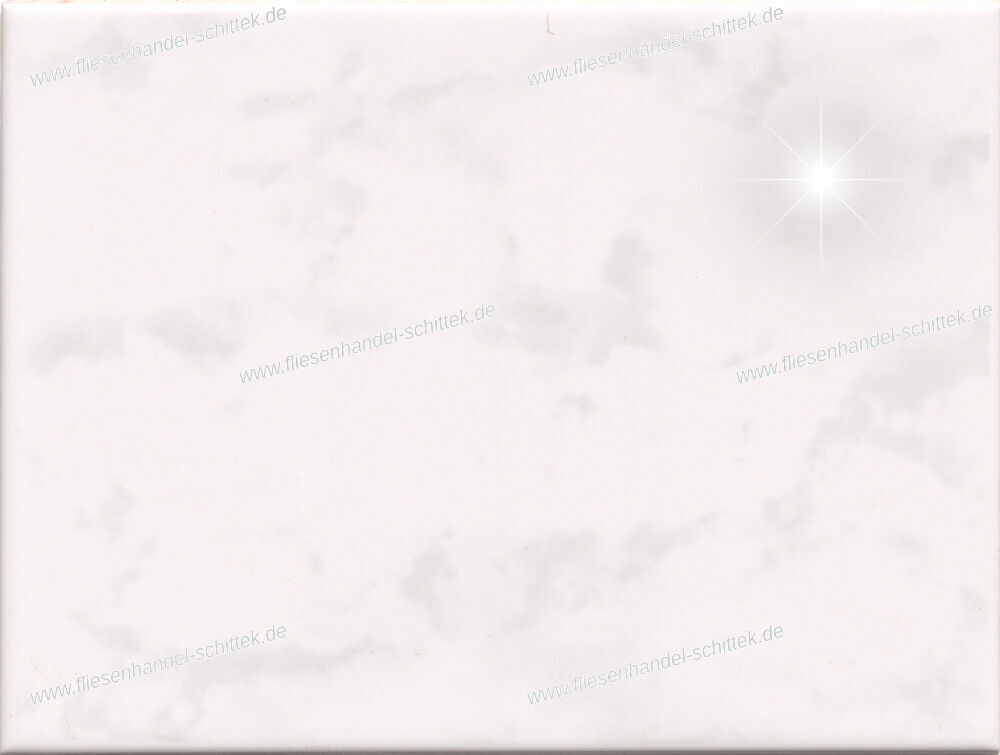 Fliese - 15 x 20 cm - Kermos, 294329 weiß-grau glänzend