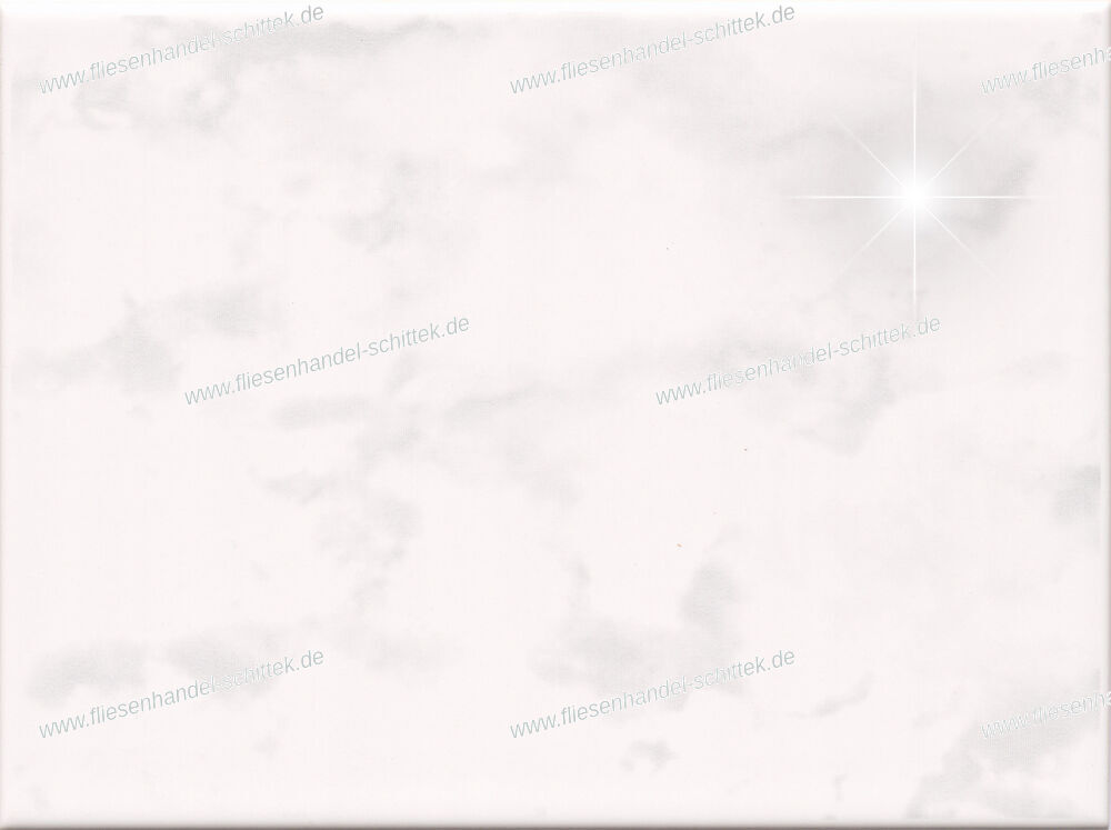 Fliese - 15 x 20 cm - Kermos, 294329 Komet Seda Leskla weiß grau glänzend
