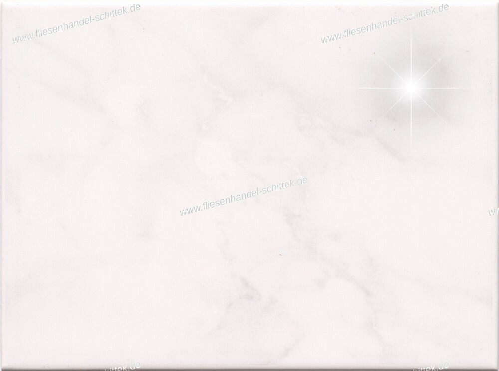 Fliese - 15 x 20 cm - Ostara, 523125 weiß-grau glänzend