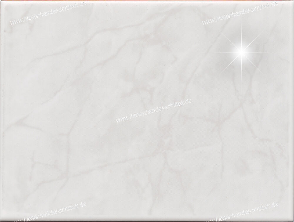 Fliese - 15 x 20 cm - Leonie, Carrara Gris grau glänzend