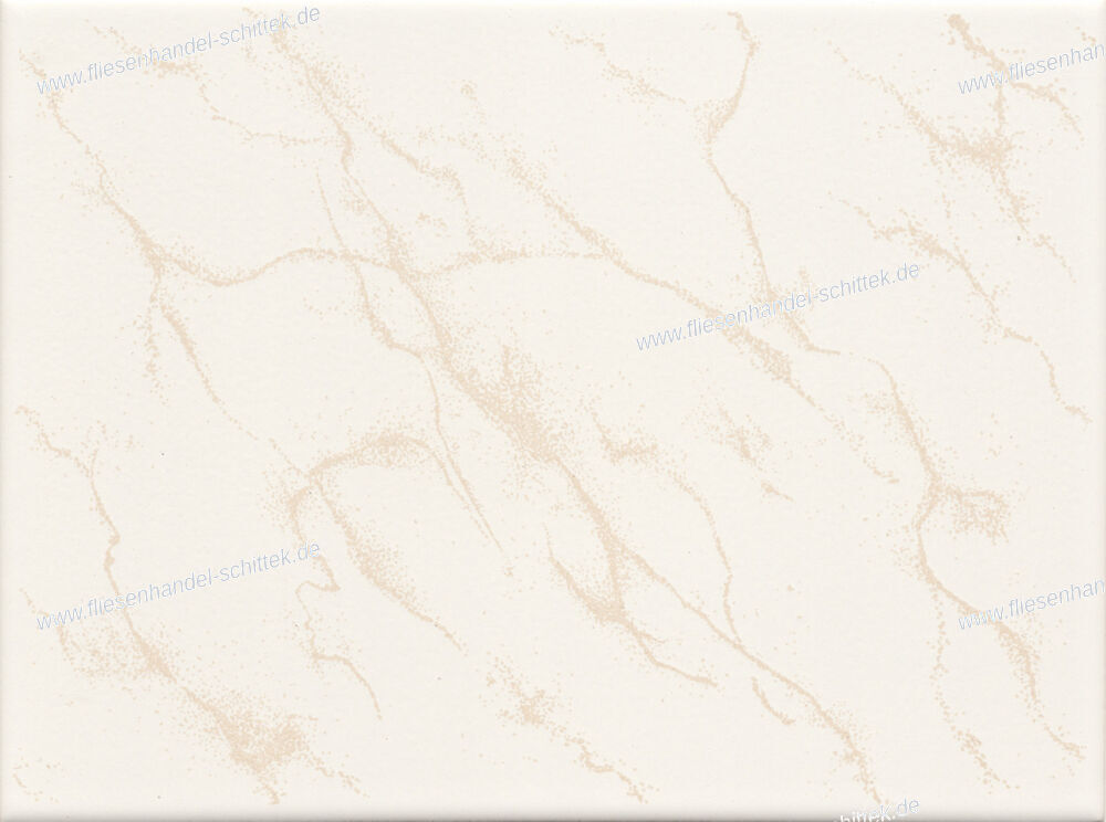 Fliese - 15 x 20 cm - Engers, GER540 Gerdi Weiß Matt/Beige Marmoriert