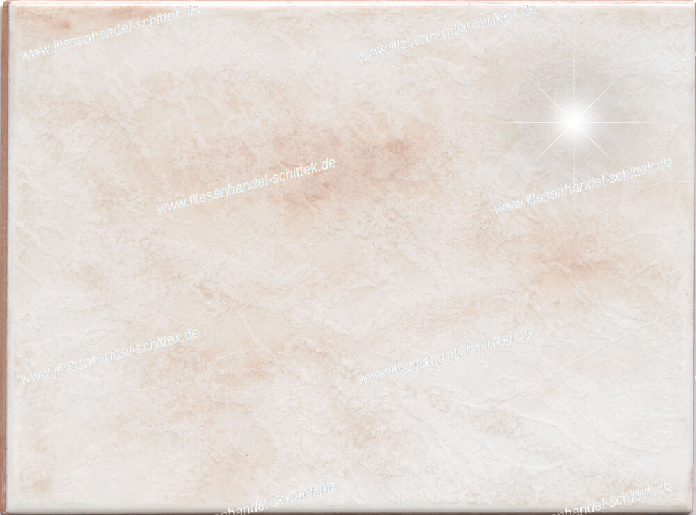 Fliese - 15 x 20 cm - beige-braun seidenglänzend