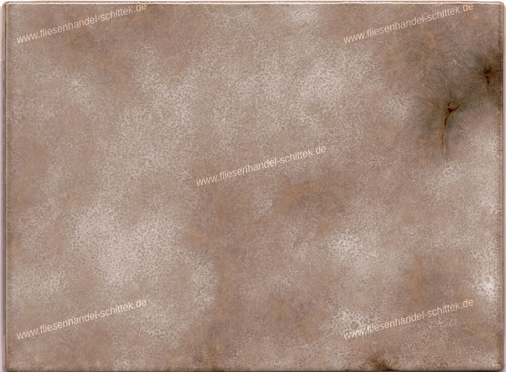 Fliese - 15 x 20 cm - Alfa, Skarn beige braun gewellt seidenmatt