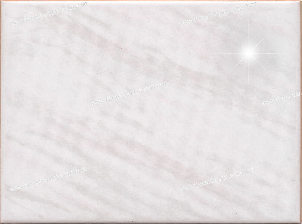 Fliese - 15 x 20 cm - weiß-grau-rosa glänzend gestreift