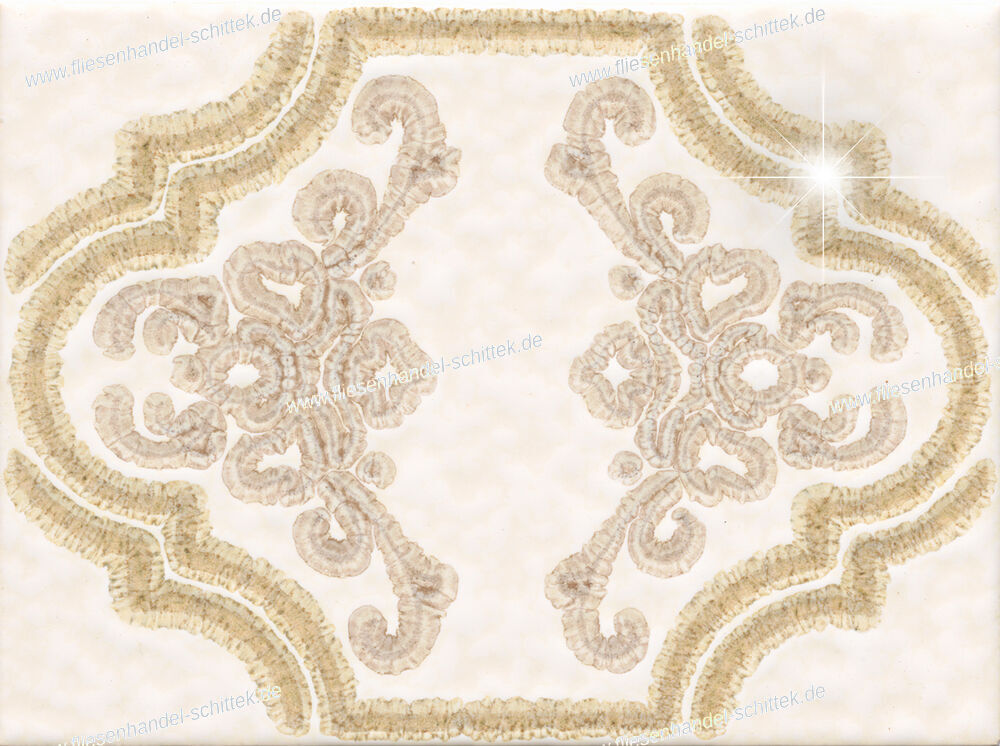 Fliese - 15 x 20 cm - Servais, 208171 Harmonie beige Dekor
