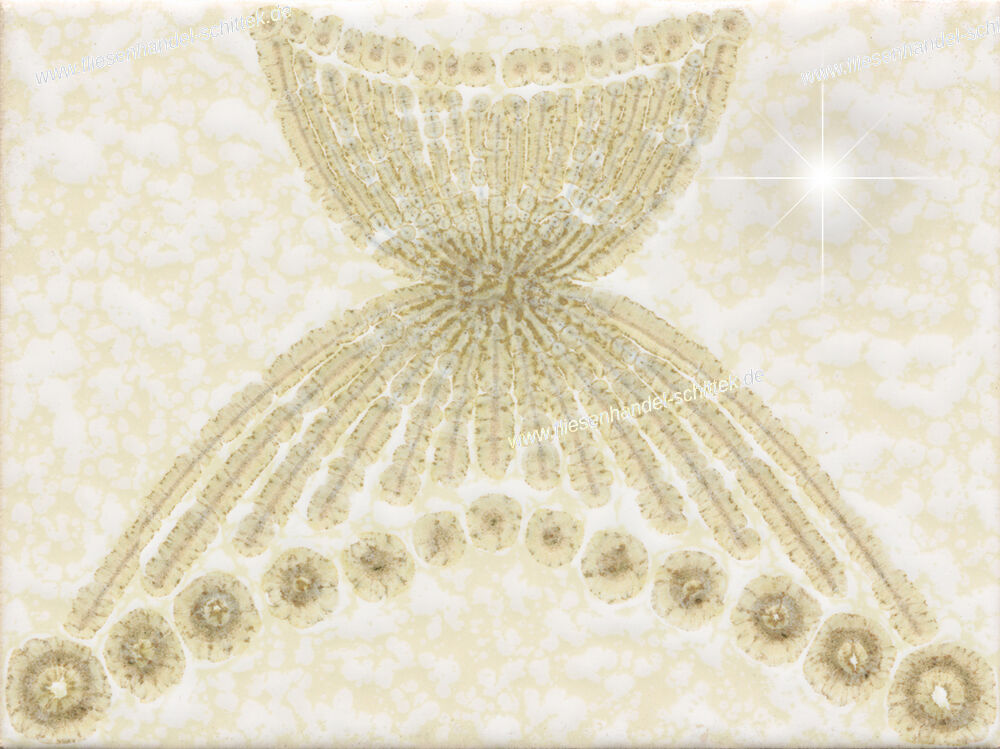 Fliese - 15 x 20 cm - Servais, 208094 Harmonie Dekor grün