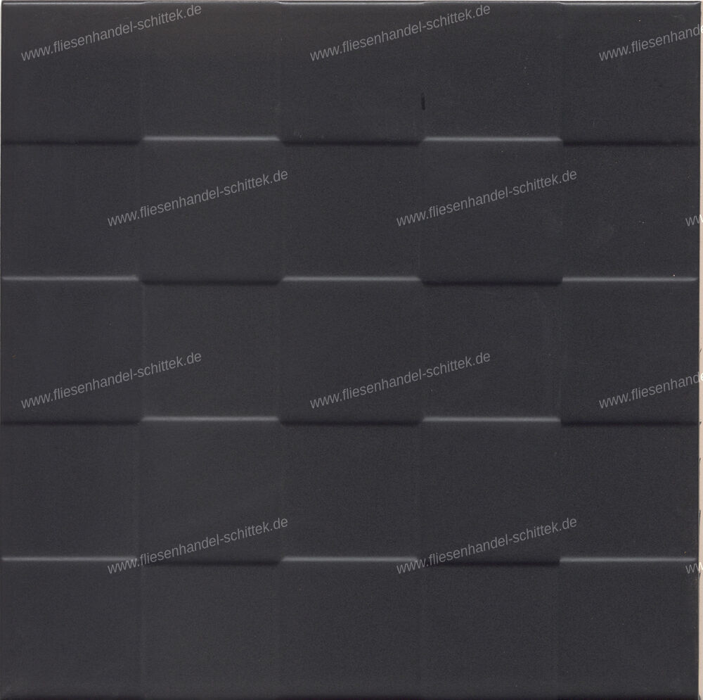 Fliese - 27 x 27 cm - Engers, MET710 11316710 Metropolitan Schwarz-Matt-Schachbrett