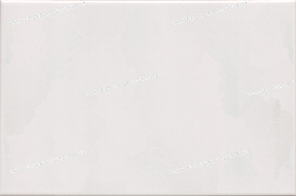 Fliese - 15 x 22.5 cm - Gardenia Orchidea, weiß und grau blau gewölkt