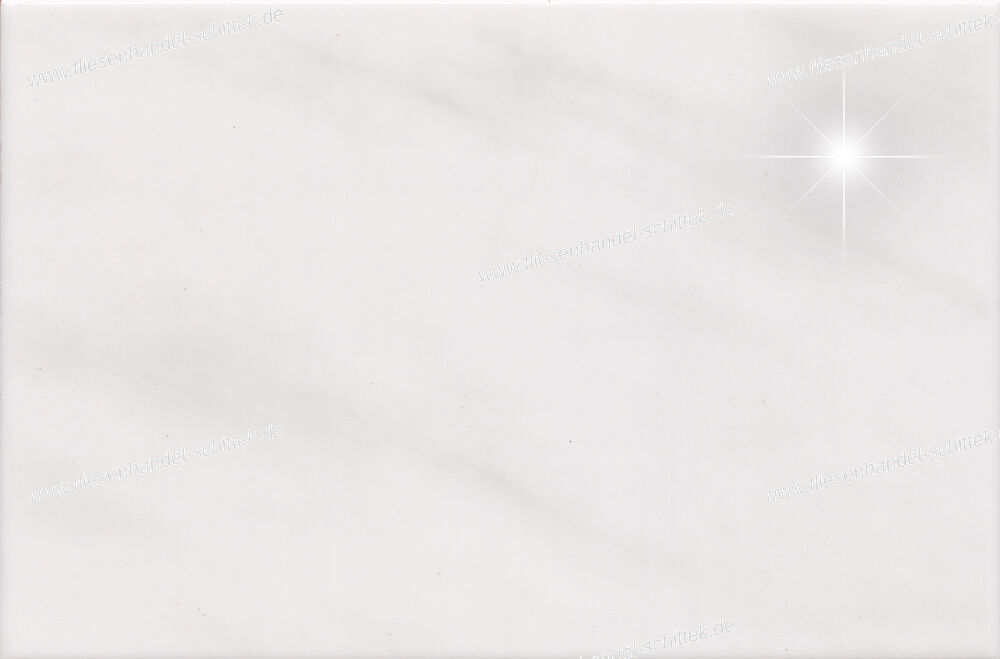 Fliese - 15 x 22.5 cm - Cicosa, 18036 weiß grau glänzend geflammt