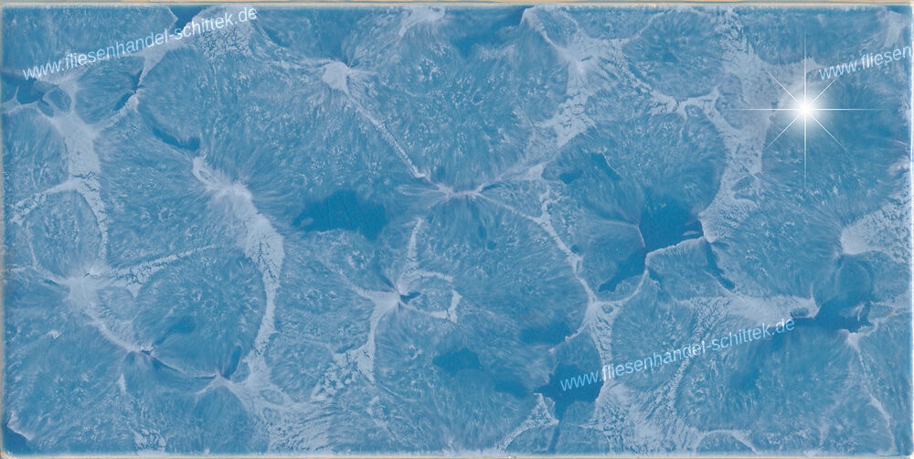 Fliese - 10 x 20 cm - Grohn, Lava Königsblau