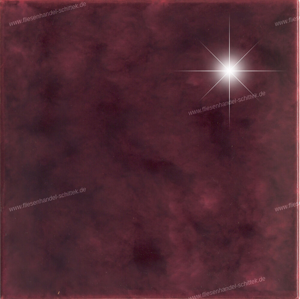 Fliese - 15 x 15 cm - Marazzi, ochsenblut / lila geflammt