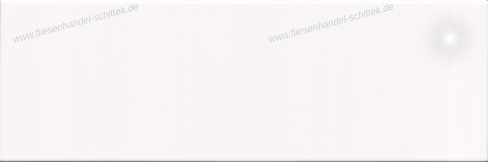 Fliese - 20 x 60 cm - Boizenburg, 412001 Futura Weiß Uni Glänzend
